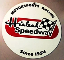 Nostalgic Hialeah Speedway Famous Icon Metal Sign • Car Racing Miami Racetrack
