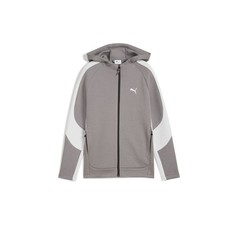 PUMA Evostripe Full Zip Hoodie Youth Boys Grey Casual Athletic Outerwear 6857757