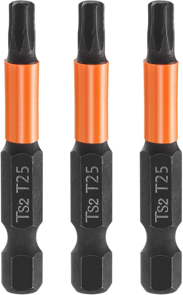 "3 StüCk T25 Torx Bit Schraubendreher Bit Set 50Mm Lang 1/4\" Magnetisch Sechskant"-image