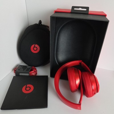 Beats by Dr Dre Solo 2 WIRED Headphones B0518  Red
