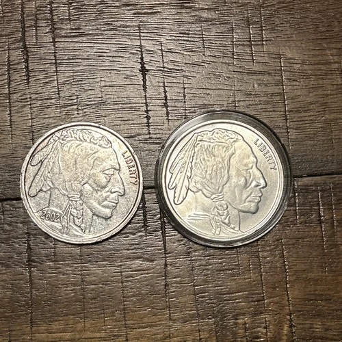 2 One oz Silver Buffaloes Silver Rounds