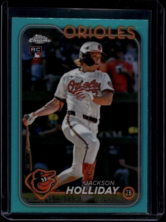 2024 Topps Chrome Update Jackson Holliday #USC200 Rookie Aqua Refractor /199