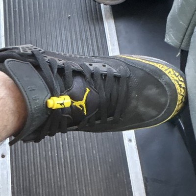 Jordan Air Jordan Black Yellow High Top Lace Up Men display picture 1