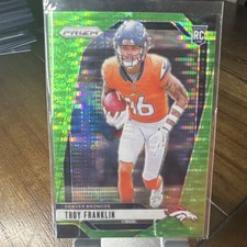 Panini 2024 Prizm Troy Franklin #393 Rookie Denver Broncos Football Card. rookie card picture