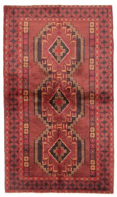 Traditional Vintage Hand-Knotted Area Rug 3'7'' x 6'1'' Oriental Wool Carpet