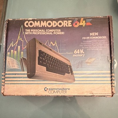 Vintage Commodore 64 C64 Home Computer w/Original Box - PRISTINE!!! - Powers On