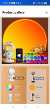 Sunset Lamp Projector with APP  Button Control,360  Magnetic Adjustable Head RG