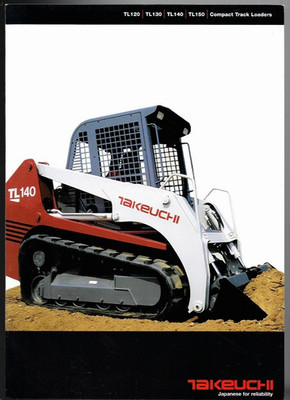 Takeuchi TL120, TL130, TL140 & TL150 Kompakt-Raupenlader UK Faltprospekt