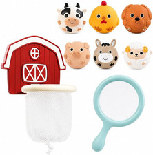 No-Hole Animal Bath Toys for Toddlers 1 2 3 Years Old  Farm Animal Bathtub Toys