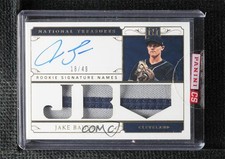 2019 National Treasures Rookie Signature Names Gold 18/49 Jake Bauers Auto 0rm6