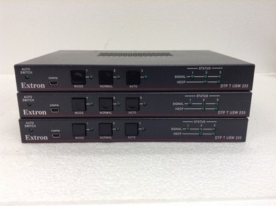 Lot of 3 Extron DTP T USW 233 3 Input HDMI Multi-Format Switcher, No Ac Adapter