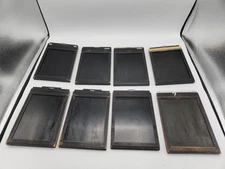 Lot of 8 Ansco / Fidelity / Lisco / Eastko 5x7 Wood Cut Film Holders *READ*