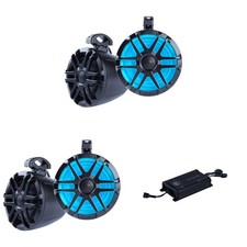 Memphis Audio  2 Pair  MXA62PS UTV / Powersports 6.5" LED Speaker Pods Incl...