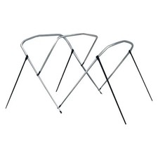 Carver 55403 - 6' L x 73"-78" W x 54" H Round Tube 3-Bow Bimini Top Frame