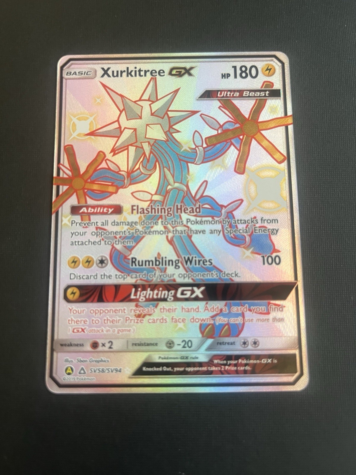Xurkitree GX SV58/SV94 Hidden Fates: Shiny Vault Holo