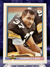 1991 Bowman #445 - Carnell Lake - Pittsburgh Steelers - Near Mint