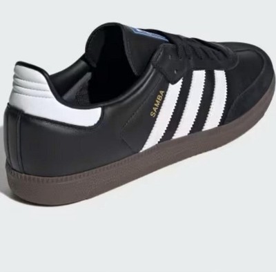 Adidas Samba OG Black White Gum Leather Sneakers Unisex US 7.5 New