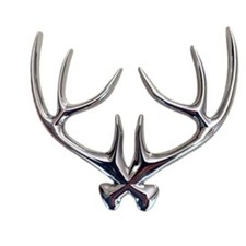 Huge 4.5 Deer Antler Car Emblem For Hunters And Outdoorsmen - Makes A Great