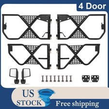 For 2007-2018 Jeep Wrangler Jk 4 Door Half Tube Tubular Doors Wside View Mirror