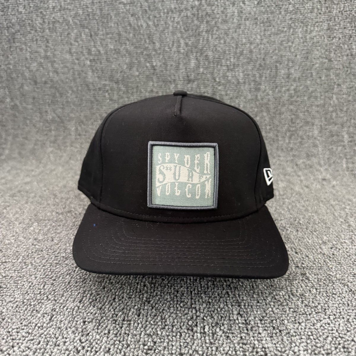 New Era Spyder Surf Volcom Snapback Hat Black Flat Brim One Size