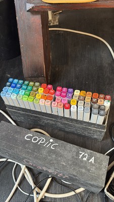 Copic Sketch 72A -Gebraucht (68 des Ursprünglichen 72er Sets)