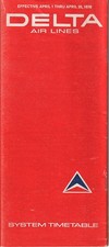 Delta Air Lines timetable 1970/04/01