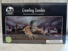Halloween Animatronic Crawling Zombie Sound Activated Light Up Eyes Prop B-106