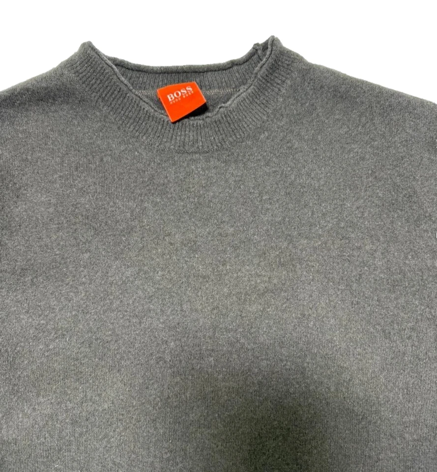 Hugo Boss Mens Grey Wool Knit Sweater Crewneck L - Image 2 of 4