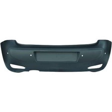 Stoßstange hinten für Fiat Punto (2012-2018) mit PDC grundiert Auspuffausschnitt