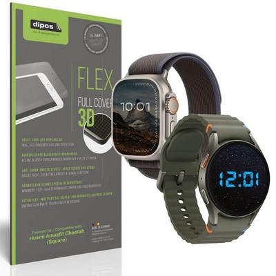 2x Full Cover Schutzfolie matt für Huami Amazfit Cheetah (Square) Panzerfolie
