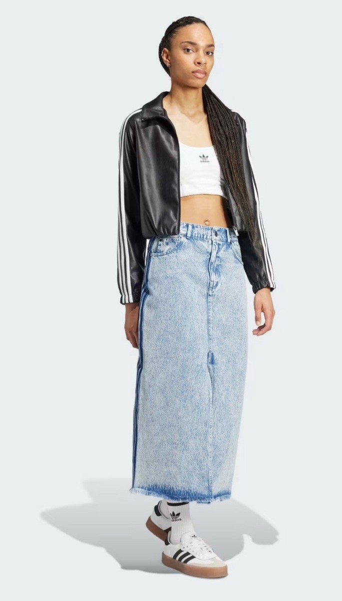 NWT ADIDAS KSENIASCHNAIDER Maxi Denim Skirt US6 UK10 IT42 | eBay