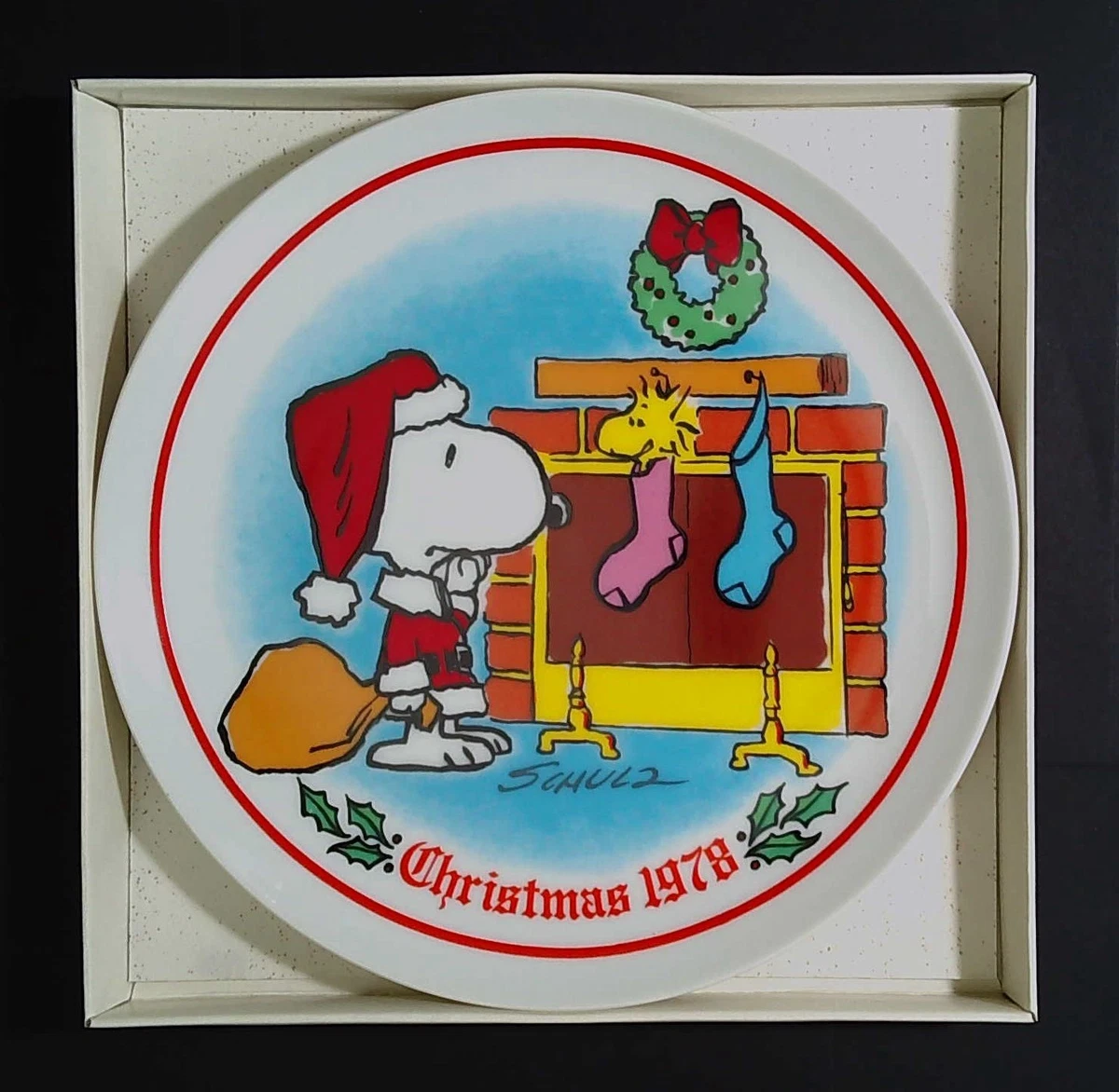 Peanuts Christmas Plate In Schmid Collectibles for sale | eBay