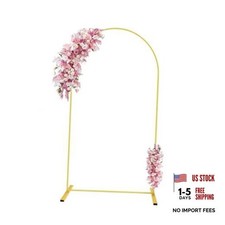 6 FT Metal Arch Backdrop Stand, Wedding Arch Frame for Parties, Birthday, 6FT-N