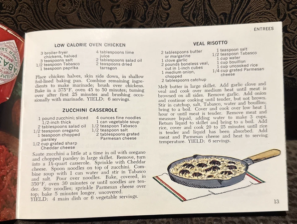 1967 ORIGINAL VINTAGE McILHENNY TABASCO The Art Of Seasoning Recipe Cook Book - Image 4 of 4