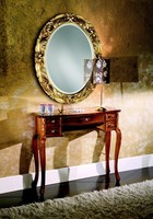 Italienische MöBel 2Tlg Garnitur Sekretaer Mit Spiege Holz Echtholz Barock Stil