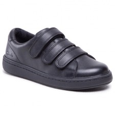 BNIB Clarks Boys STREET SWIFT Black Leather School Shoes