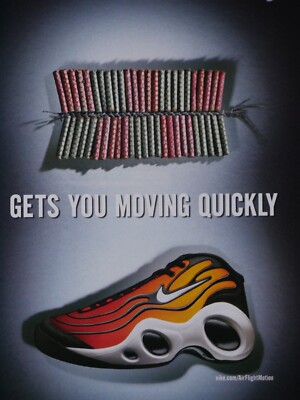 Nike Air Flight Motion Vintage 2000 Firecrackers Original Print Ad