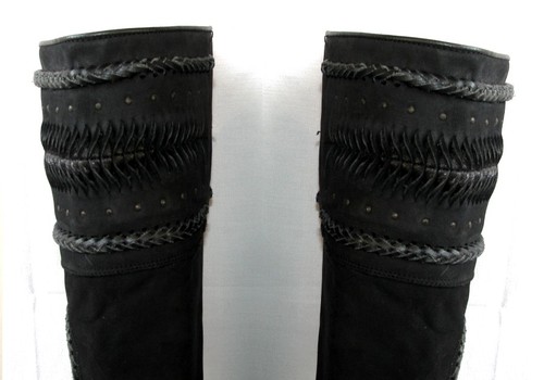 Barbara Bui Riding Boots Heels 8 CM all Leather Case-Mate Black 37 Mint - Picture 3 of 9