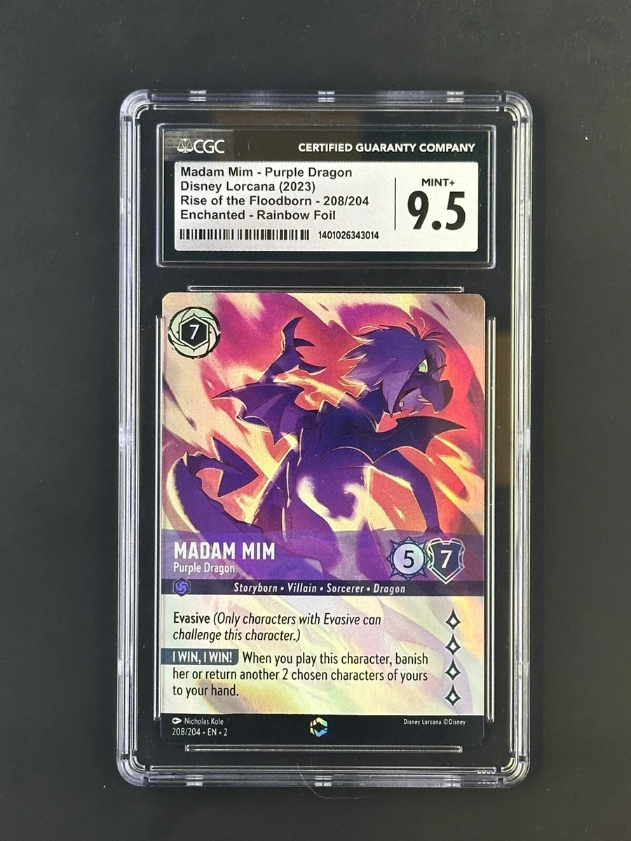2023 Disney Lorcana Madam Mim Purple Dragon Enchanted Foil #208 CGC 9.5 Mint+ | eBay 2023 Disney Lorcana Madam Mim Purple Dragon Enchanted Foil #208 CGC 9.5 Mint+ | eBay