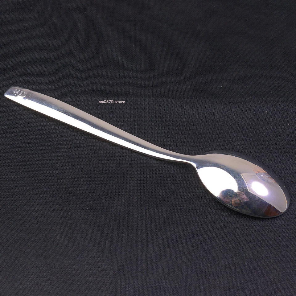 Pure 999 Fine Silver Soup Spoon Solid Flatware Dragon Phoenix Dinner Spoon Gift - Image 3 of 4