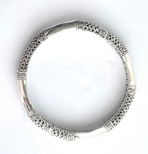 Designer Silver BANGLE BRACELET in SOLID 925 Sterling Silver 26 Grams