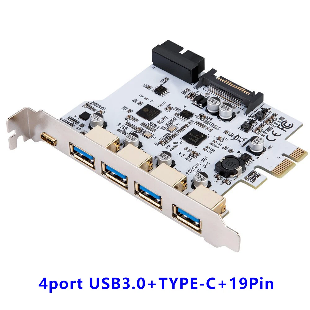 USB 3.0 PCI-E Type C Card PCI Express PCI-E to USB 3.1 Card Adapter | eBay