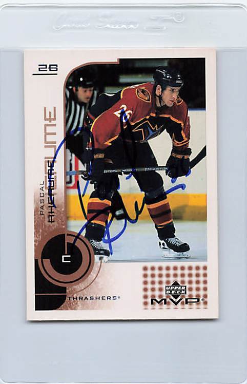2002/03 MVP #12 Pascal Rheaume Thrashers Signed Auto *H1191
