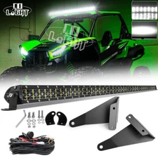 Dual Row 42'' LED Light Bar+Roof Mount Brackets Wire For Kawasaki Teryx KRX 1000