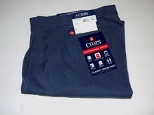 32 X 36 CHAPS PLEATED AND CUFFED CLASSIC DRESS PANTS - BLUE- NWT