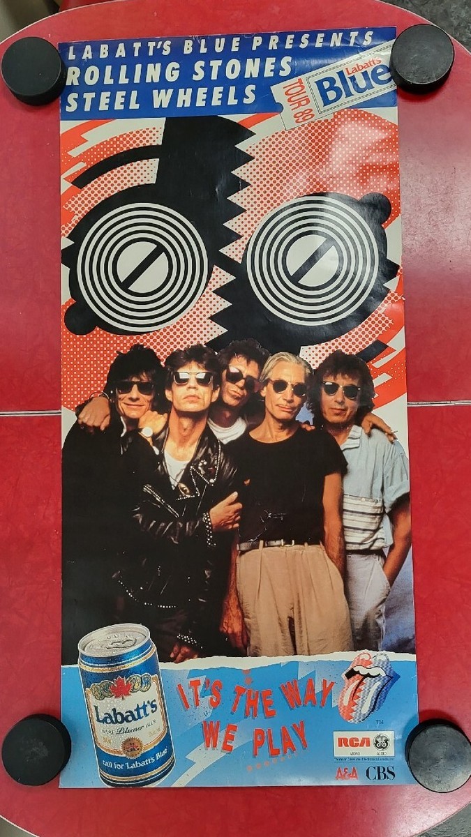 Rare Original 1989 Rolling Stones Steel Wheels Tour Poster Rare Original 1989 Rolling Stones Steel Wheels Tour Poster