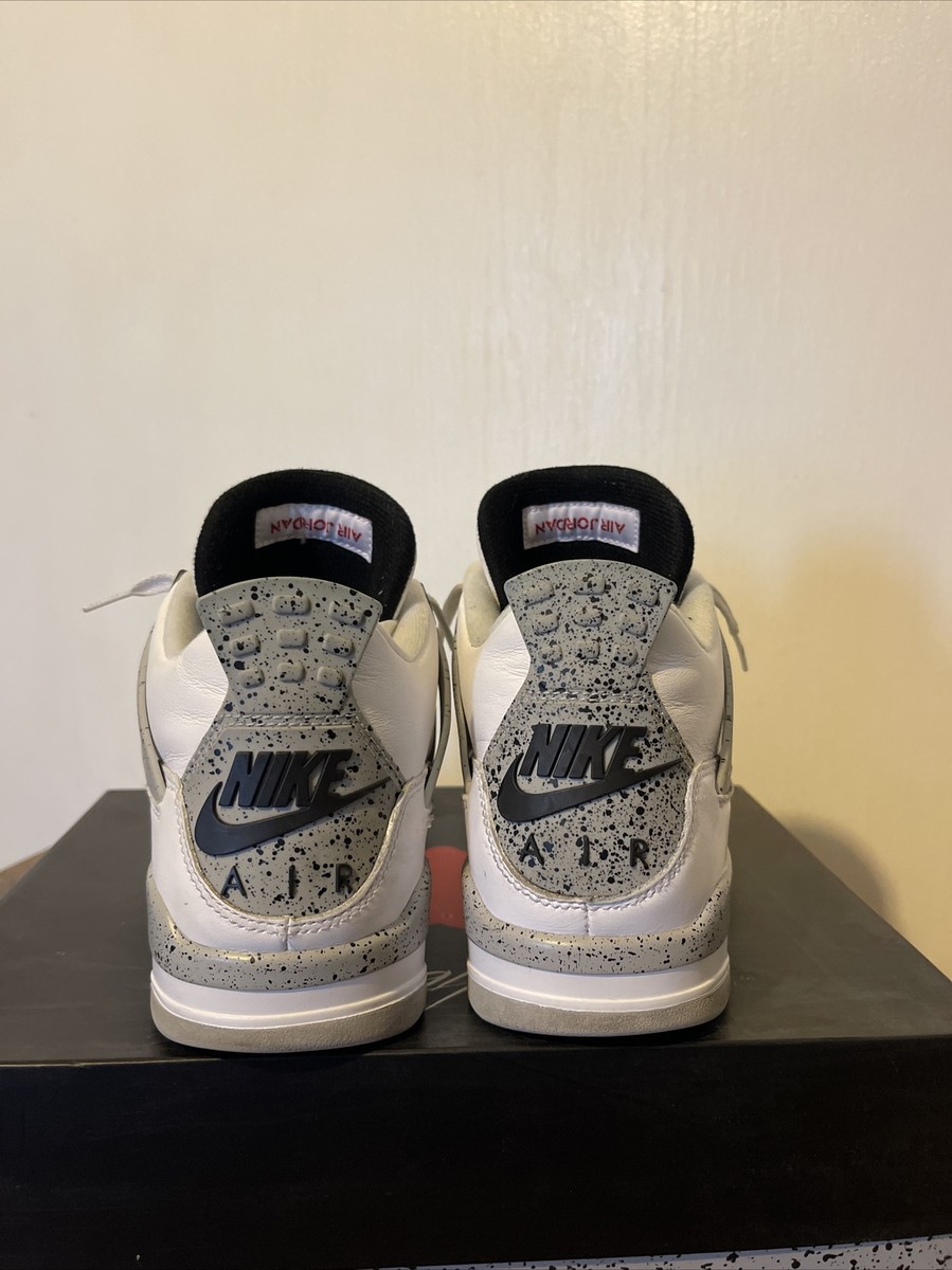 Nike Air Jordan Retro 4 IV OG White Cement 2016 Men's Size 10