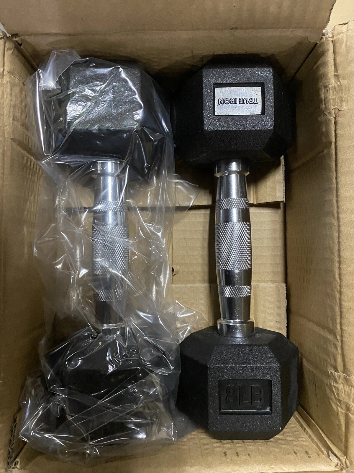 New 8 lb Rubber Hex Dumbbells Pair
Opens in a new window or tab