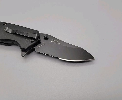 Kershaw 8100WM Funxion Pocket Knife - Black - EMT Rescue - Assisted Combo Edge - Picture 8 of 12