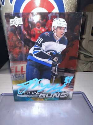 Jeff Malott hand signed young guns clear cut Winnipeg Jets NHL